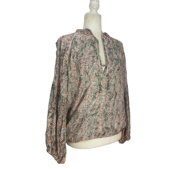 Poupette St. Barth Print Boho Top Blouse - Picture 12 of 13